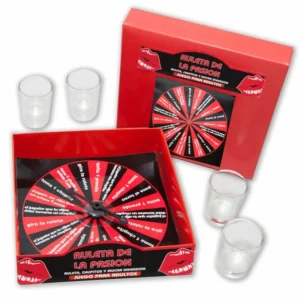Diablo Picante Passion Roulette Shots Game Set with 4 Glasses