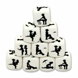 Diablo Picante White Game Dice Set 25mm - Party Fun Accessory