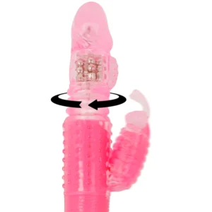 OHMAMA Rotating Rabbit-Style Vibrator Multifunctional 25.5cm Pink