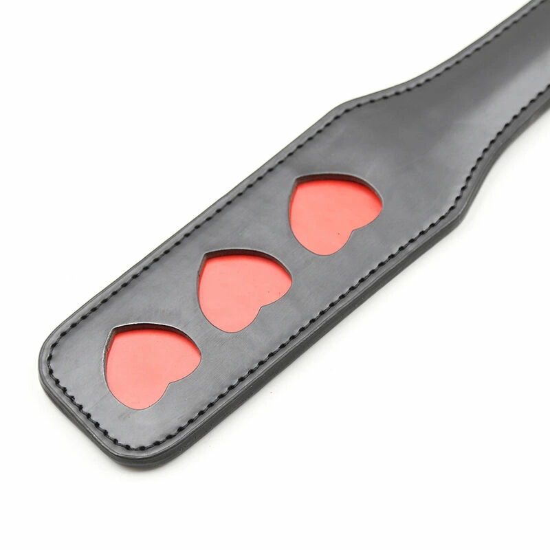 Ohmama Fetish Hearts Irklas - juodas PVC smūgio priedas 32,6 cm