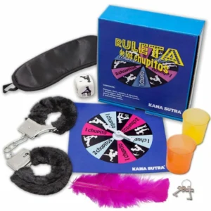 Diablo Picante Kamasutra Roulette Game Set with Colorful Shot Glasses