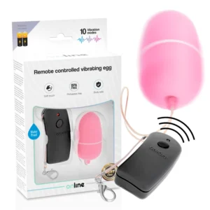 ONLINE Remote-Controlled Wireless Vibrating Egg Pink 10 Modes ABS 6cm