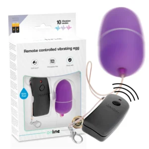 ONLINE Remote-Controlled Wireless Vibrating Device Purple 10 Modes ABS 6cm