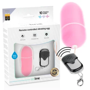 ONLINE Remote Control Vibrating Egg L Pink, 10 Modes, Waterproof ABS