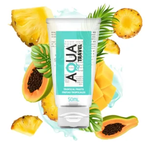 AQUA TRAVEL Water-Based Lubricant Tropical Fruits 50ml - Compact Size