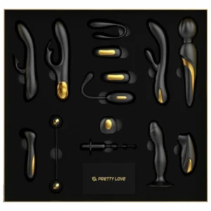 Pretty Love Queen’s Luxury Collection Black & Gold 12-Piece Deluxe Set