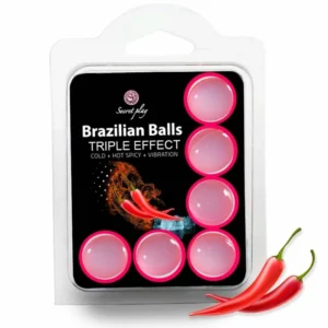 Secret Play Set of 6 Brazilian Balls Triple Effect - Cooling, Warming & Vibrating