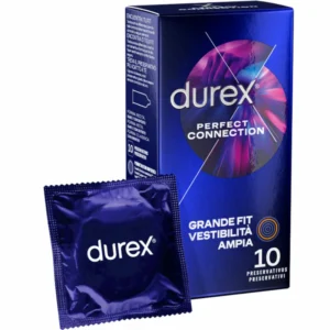 Durex Perfect Connection silikoniniai prezervatyvai Extra Lubrication 10 vnt