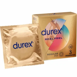 Durex RealFeel Intymios apsaugos prezervatyvai be latekso 3 vnt 56 mm