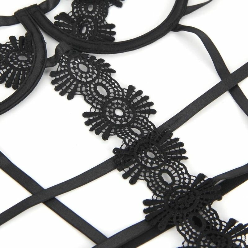 Subblime Strappy Lace Teddy L/XL – elegantiškas reguliuojamas apatinis trikotažas