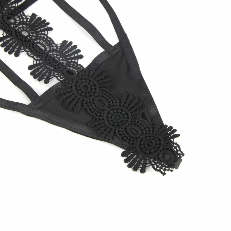Subblime Strappy Lace Teddy L/XL – elegantiškas reguliuojamas apatinis trikotažas