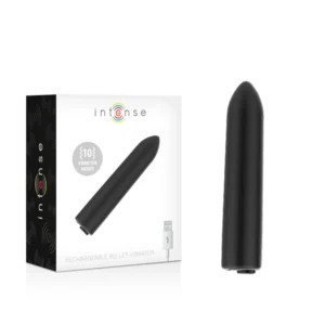 INTENSE Vibrating Bullet 10 Modes USB Rechargeable Compact 8.5cm