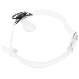OHMAMA Fetish Transparent Pacifier Gag - Adjustable Harness 65.5cm