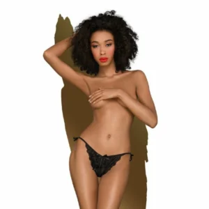 Penthouse Too Hot To Be Real Black Thong S/M - Elegant Lace Design