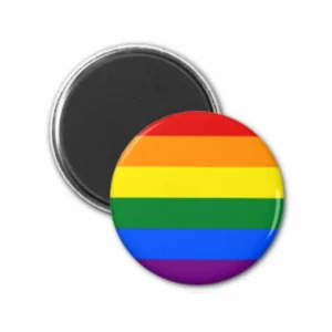 Diablo Picante Rainbow Flag Magnet 6x6 cm - Colorful Pride Accessory
