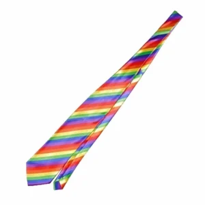 Diablo Picante Rainbow Pride Tie - Colorful LGBT Flag Design Accessory