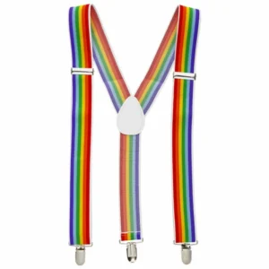 Diablo Picante Rainbow Flag Adjustable Unisex Suspenders - PRIDE Edition