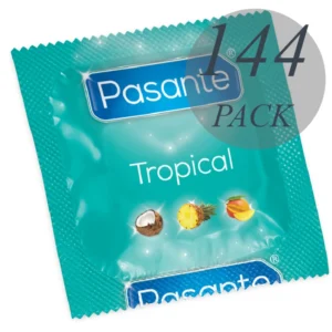 Pasante Tropical Flavour Condoms 144-Pack - Mango, Pineapple, Coconut