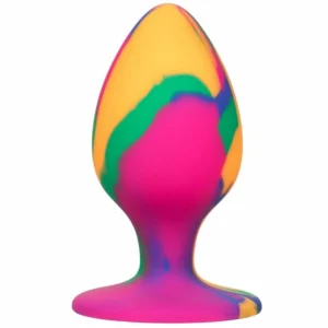 CalExotics Cheeky Large Plug Tie-Dye Silicone, Suction Cup, 9 cm