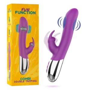 Fun Function Combi Double Tapping Intimate System, Dual Motor, Pink, 21 cm