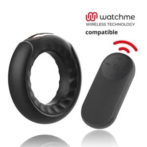 Anbiguo Adriano Vibrating Ring with Watchme Wireless Compatibility, Black