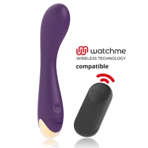 Treasure Hansel Curved Silicone Vibrator - WatchMe Compatible, 17.5cm, Purple