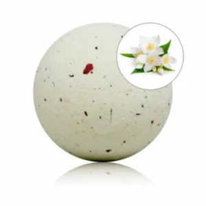 TALOKA Jasmine Bath Bomb with Rose Petals 140g - Aromatic Spa Sphere