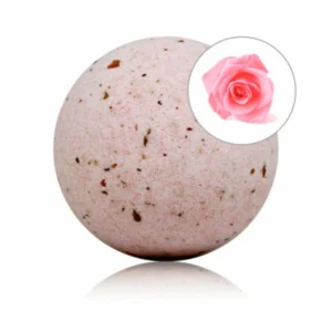 TALOKA Rose Bath Bomb with Natural Petals and Sweet Floral Scent 140g