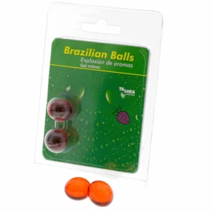 Taloka Brazilian Scented Massage Gel Balls Strawberry Aroma 2pcs
