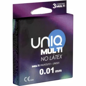 Uniq MULTI AT-10 Ultra-Thin Non-Latex Transparent Condoms 3-Pack