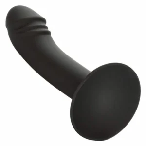 CalExotics Silicone Curved Intimate Device with Suction Base, Black