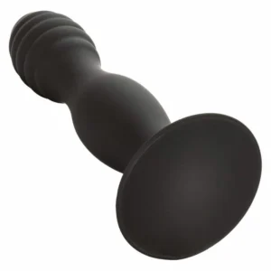 CalExotics Silicone Ribbed Anal Stud - Flexible Probe with Suction Cup
