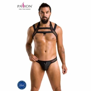 Passion Jacob Black L/XL - Men's Modern Lingerie Set, Oeko-Tex, EU Made