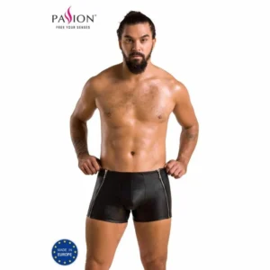 Passion 049 Short Matt Black S/M - Modern Faux Leather Shorts EU-Made