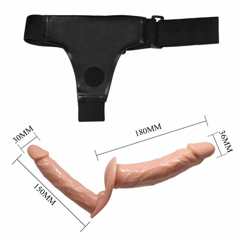 Baile Ultra Passionate Double-Ended System with Adjustable Harness, Flesh
