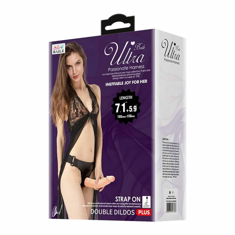 Baile Ultra Passionate Double-Ended System with Adjustable Harness, Flesh