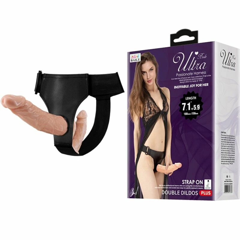 Baile Ultra Passionate Double-Ended System with Adjustable Harness, Flesh