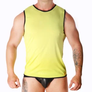 Macho Yellow Technical T-Shirt S/M - Lightweight Polyamide Blend