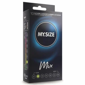 MY.SIZE Mix 49mm Assorted Condoms 10-Pack - Ultra-Thin, Vegan, Variety Set