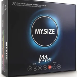MY.SIZE 60mm Premium Mix Condoms 28pcs - Assorted Types & Flavors