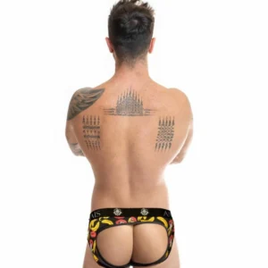 Anais Men Banana Jock Bikini L - Bold Print, Open Back, Lycra Comfort