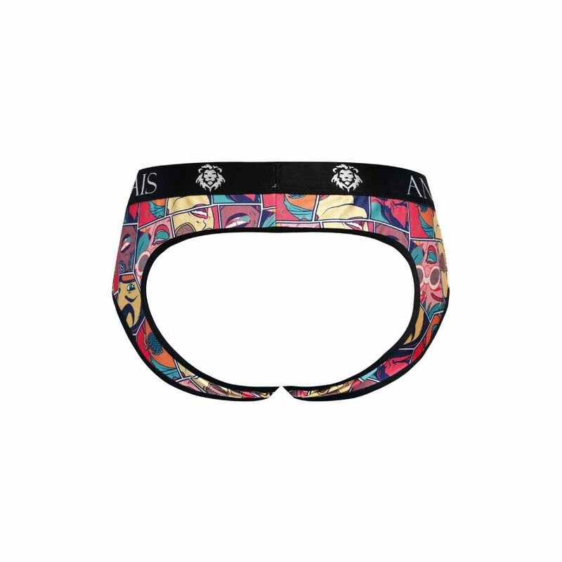 ANAIS Men Comics Jock Bikini S - Playful Comic Print, Open Back Design