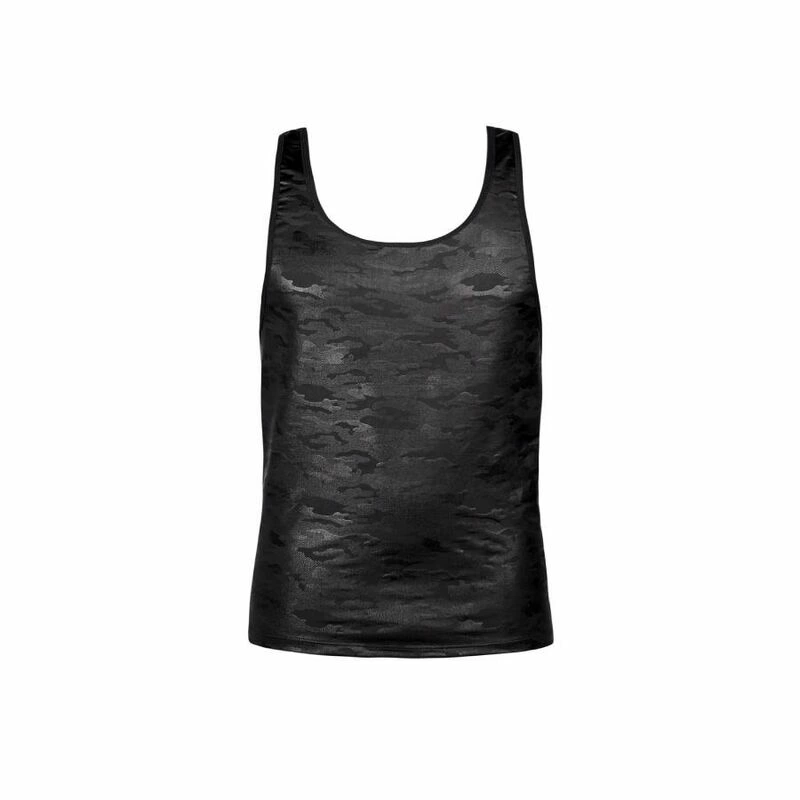 Anais Men Electro Top S Microfiber Military Print Sleeveless