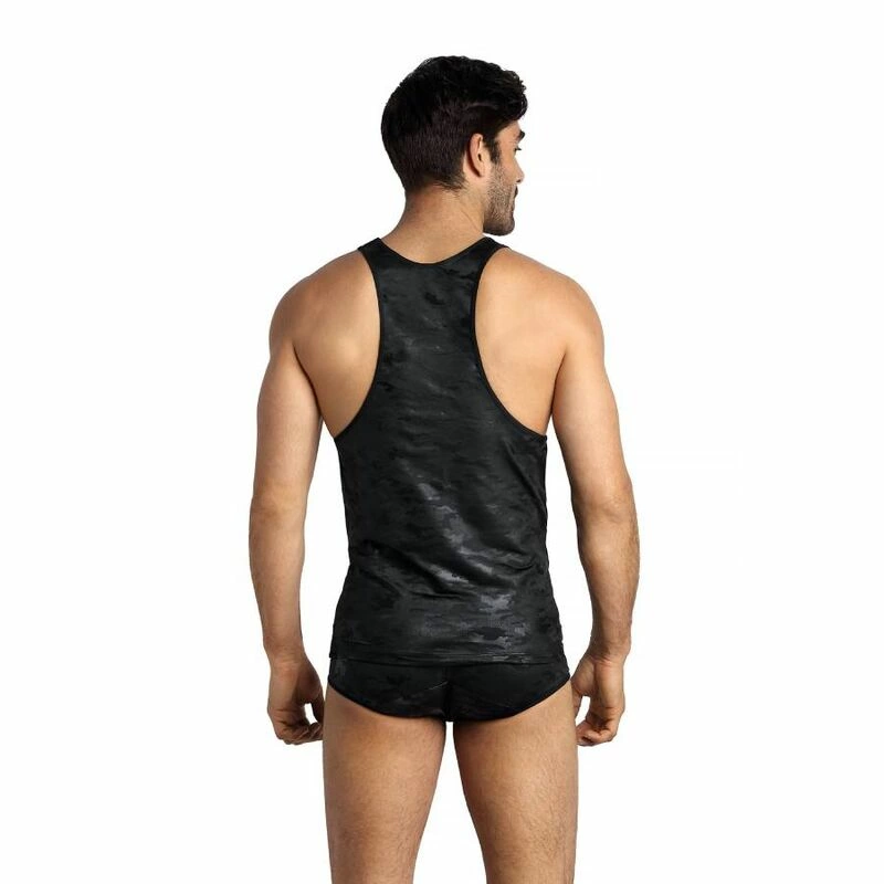 Anais Men Electro Top S Microfiber Military Print Sleeveless