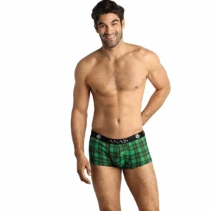 ANAIS MEN MAGIC BOXER XL - Green & Black Checkered Soft Lycra Briefs
