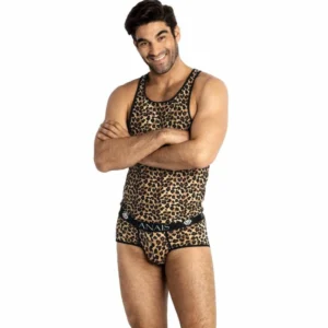 Anais Men Mercury Top XL - Microfiber Briefs with Animal Print, Comfort Fit