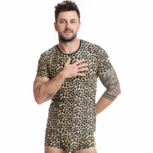 ANAIS MEN Mercury T-Shirt M - Animal Print, Soft Microfiber, Comfort Fit