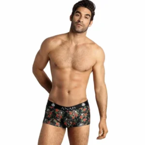 Anais Power Boxer L Men's Sporty Modal Boxers - Rose & Skull Print