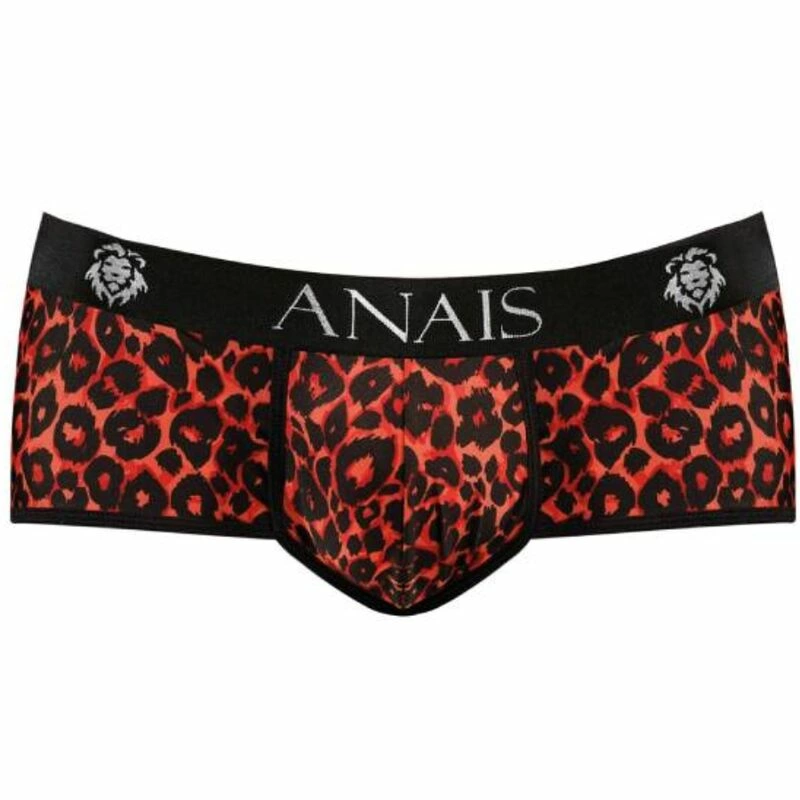 Anais Men Tribal Brief XL Red Microfiber Sport Cut Animal Print
