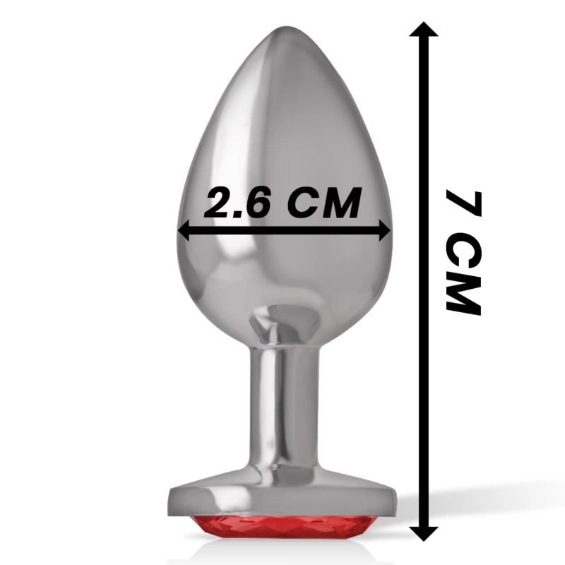 Intensyvus aliuminio metalinis kištukas S Red Crystal – elegantiškas papuošalų dizainas
